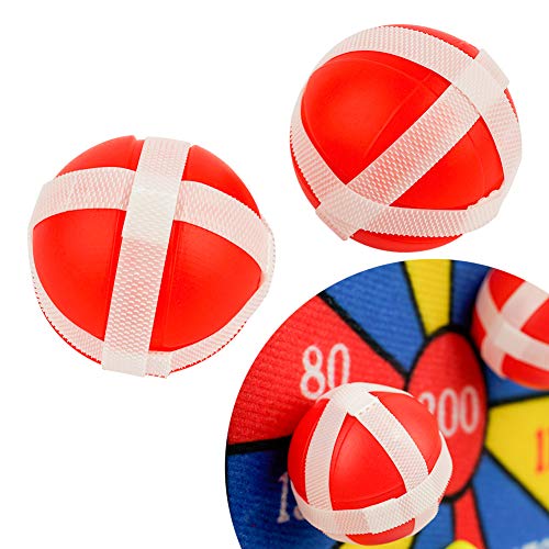 Surplex Tablero De Dardos Colgante para Niños para Interiores o Exteriores, 4 Pelotas 4 Dardos con Revestimiento De para Agarre Firme Tablero De Dardos con Juego De Lanzamiento,30cm