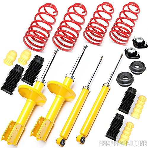 Suspensión deportiva 40/40 + cojinete + protección contra el polvo - Golf V 1K 1.4 1.6 Ø 49,6 mm