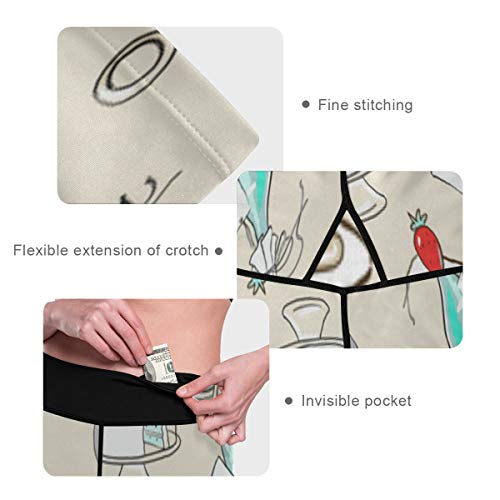 SUUJ Pantalones de Yoga para Mujeres, patrón de Alicia en el país de Las Maravillas, Cintura Alta con Bolsillo, Mallas largas elásticas, Pantalones de Entrenamiento para Correr, Yoga SUUJ Pantalones de Yoga para Mujeres, patrón de Alicia en el país de Las Maravillas, Cintura Alta con Bolsillo, Mallas largas elásticas, Pantalones de Entrenamiento para Correr, Yoga