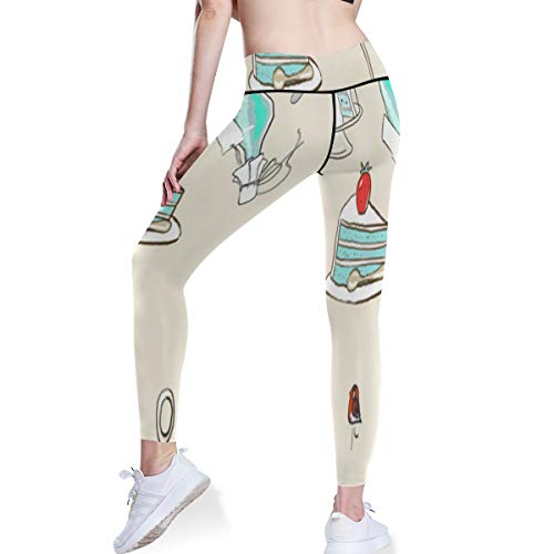SUUJ Pantalones de Yoga para Mujeres, patrón de Alicia en el país de Las Maravillas, Cintura Alta con Bolsillo, Mallas largas elásticas, Pantalones de Entrenamiento para Correr, Yoga SUUJ Pantalones de Yoga para Mujeres, patrón de Alicia en el país de Las Maravillas, Cintura Alta con Bolsillo, Mallas largas elásticas, Pantalones de Entrenamiento para Correr, Yoga