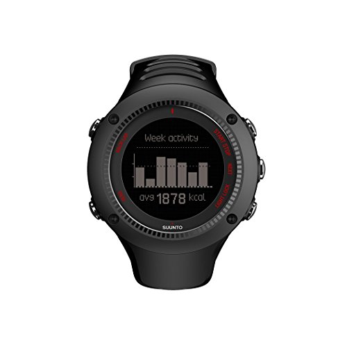 Suunto - Ambit3 Run HR - SS021257000 - Reloj GPS Multideporte + Cinturón de frecuencia cardiaca (Talla M) - Sumergible 50 m - Negro