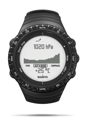 Suunto Core - Reloj de exterior para todas las altitudes, sumergible (30 m), con altímetro y barómetro, esfera de composite, color negro