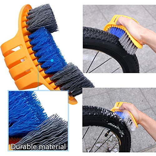 Suvi Kit de Cepillo de Limpieza de Bicicletas,9 pcs Herramientas de Limpieza para Bicicleta,Múltiple cepillos de Limpieza para Moto Bicicleta,Profesional Limpieza para Cadenas y Llantas