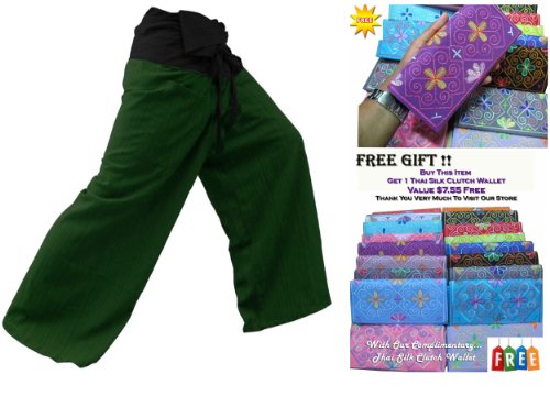 SUWARENE Zenza Fashion Tamaño Libre 2 Tono algodón Rayas Thai Pescador Pantalones de Yoga Pantalones tamaño Libre * * A la Venta con diseño Exclusivo * * SUWARENE Zenza Fashion Tamaño Libre 2 Tono algodón Rayas Thai Pescador Pantalones de Yoga Pantalones tamaño Libre * * A la Venta con diseño Exclusivo * *