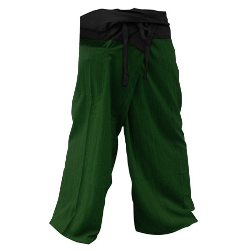 SUWARENE Zenza Fashion Tamaño Libre 2 Tono algodón Rayas Thai Pescador Pantalones de Yoga Pantalones tamaño Libre * * A la Venta con diseño Exclusivo * *