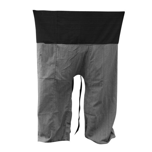 SUWARENE Zenza Fashion Tamaño Libre 2 Tono algodón Rayas Thai Pescador Pantalones de Yoga Pantalones tamaño Libre * * A la Venta con diseño Exclusivo * *