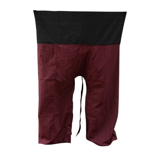SUWARENE Zenza Fashion Tamaño Libre 2 Tono algodón Rayas Thai Pescador Pantalones de Yoga Pantalones tamaño Libre * * A la Venta con diseño Exclusivo * * SUWARENE Zenza Fashion Tamaño Libre 2 Tono algodón Rayas Thai Pescador Pantalones de Yoga Pantalones tamaño Libre * * A la Venta con diseño Exclusivo * *
