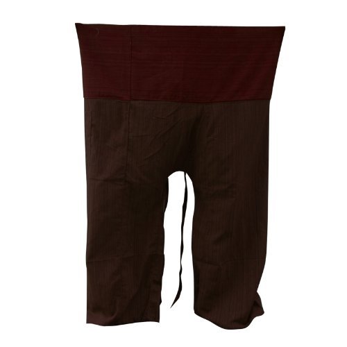 SUWARENE Zenza Fashion Tamaño Libre 2 Tono algodón Rayas Thai Pescador Pantalones de Yoga Pantalones tamaño Libre * * A la Venta con diseño Exclusivo * * SUWARENE Zenza Fashion Tamaño Libre 2 Tono algodón Rayas Thai Pescador Pantalones de Yoga Pantalones tamaño Libre * * A la Venta con diseño Exclusivo * *