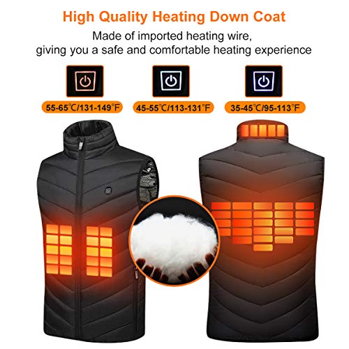 Suxman Chaleco calefactable USB, Chaleco calefactable para Hombres y Mujeres Temperatura térmica Ajustable, Carga USB, calefacción de Espalda y Cuello, Chaqueta Lavable,con guantes invierno(XL) Suxman Chaleco calefactable USB, Chaleco calefactable para Hombres y Mujeres Temperatura térmica Ajustable, Carga USB, calefacción de Espalda y Cuello, Chaqueta Lavable,con guantes invierno(XL)