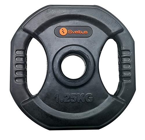 Sveltus - Disco Pump con Asas (1,25 kg, Unisex, Talla Europea), Color Negro Sveltus - Disco Pump con Asas (1,25 kg, Unisex, Talla Europea), Color Negro