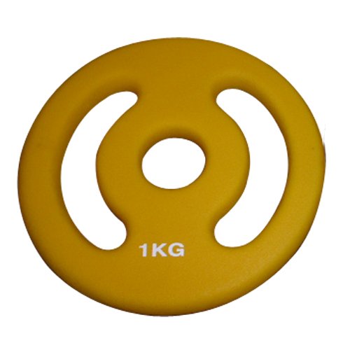 Sveltus-Discos con Asas unitario Amarillo Talla:1 kg Sveltus-Discos con Asas unitario Amarillo Talla:1 kg