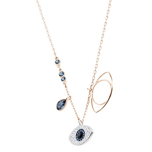 Swarovski Colgante Duo Evil Eye, azul, mezcla de baños