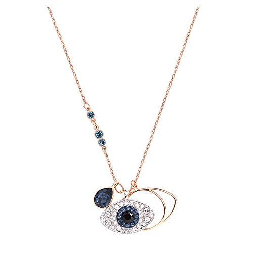 Swarovski Colgante Duo Evil Eye, azul, mezcla de baños