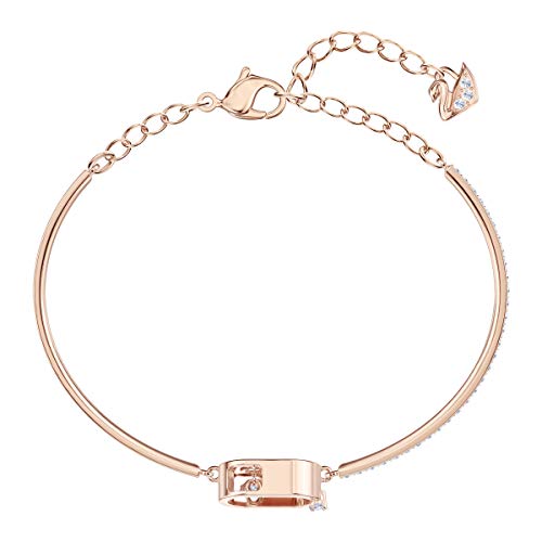 Swarovski Pulsera North, Blanco, Baño en Tono Oro Rosa