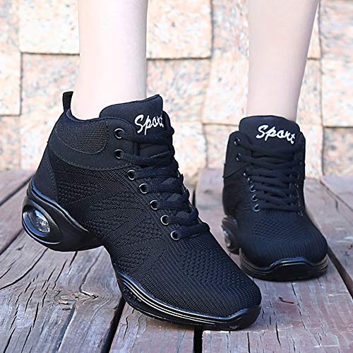 SWDZM Contemporáneo Jazz Zapatos Mujer,Aire Libre Deportes Danza,Moderno Hip Hop Sneaker Zapatillas de Danza Negro 38EU/24CM SWDZM Contemporáneo Jazz Zapatos Mujer,Aire Libre Deportes Danza,Moderno Hip Hop Sneaker Zapatillas de Danza Negro 38EU/24CM