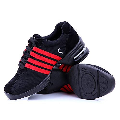 SWDZM Contemporáneo Jazz Zapatos Mujer,Aire Libre Deportes Danza,Moderno Hip Hop Sneaker Zapatillas de Danza Negro+Rojo 39EU/24.5CM SWDZM Contemporáneo Jazz Zapatos Mujer,Aire Libre Deportes Danza,Moderno Hip Hop Sneaker Zapatillas de Danza Negro+Rojo 39EU/24.5CM