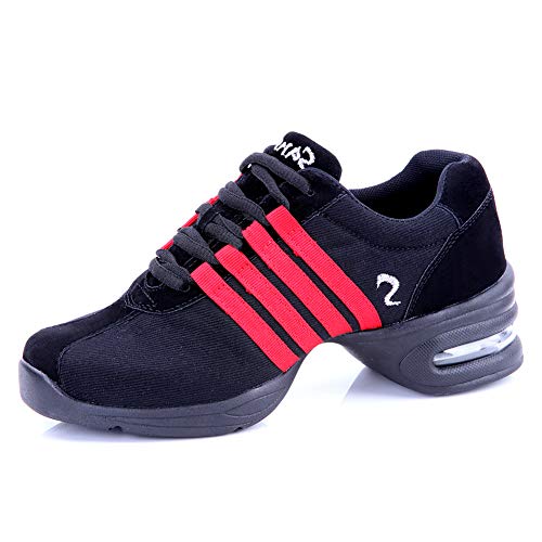 SWDZM Contemporáneo Jazz Zapatos Mujer,Aire Libre Deportes Danza,Moderno Hip Hop Sneaker Zapatillas de Danza Negro+Rojo 39EU/24.5CM SWDZM Contemporáneo Jazz Zapatos Mujer,Aire Libre Deportes Danza,Moderno Hip Hop Sneaker Zapatillas de Danza Negro+Rojo 39EU/24.5CM