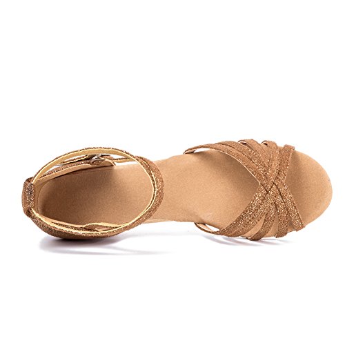 SWDZM Zapatillas de Baile para Mujer/Niñas/Estándar Moderno/Salón Latino Café de Arena ES1702 33EU/20.8CM SWDZM Zapatillas de Baile para Mujer/Niñas/Estándar Moderno/Salón Latino Café de Arena ES1702 33EU/20.8CM