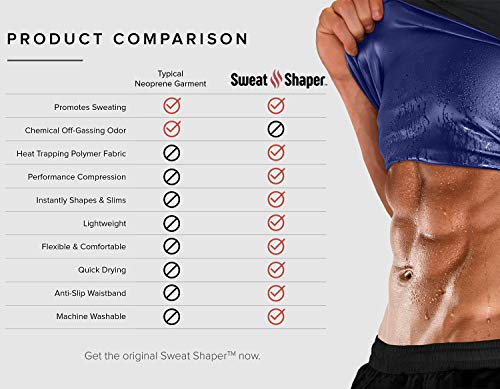 Sweat Shaper Chaleco de Sauna Premium de Entrenamiento para Adelgazar con polímero para Adelgazar y Quemar Grasa Abdominal, pequeño/Mediano - Negro Sweat Shaper Chaleco de Sauna Premium de Entrenamiento para Adelgazar con polímero para Adelgazar y Quemar Grasa Abdominal, pequeño/Mediano - Negro