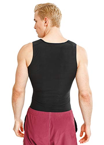 Sweat Shaper Chaleco de Sauna Premium de Entrenamiento para Adelgazar con polímero para Adelgazar y Quemar Grasa Abdominal, pequeño/Mediano - Negro