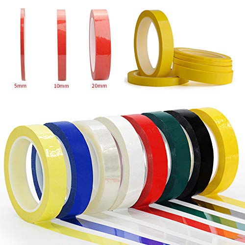 Sweieoni 8 rollos Cinta para Pizarra, Cinta Para Gráficos, Cinta Adhesiva Decorativa Autoadhesiva, Cinta de Vinilo Autoadhesiva, 8 Colores, 5 mm x 50 m