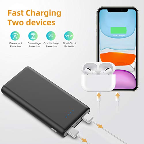 SWEYE Batería Externa 26800mAH Carga Rápida de Power Bank 2 USB Cargar y Luces LED [Ultra Capacidad］Cargador Movil Portátil Compacto con Múltiples Protecciones para Android Smartphones Tabletas, etc