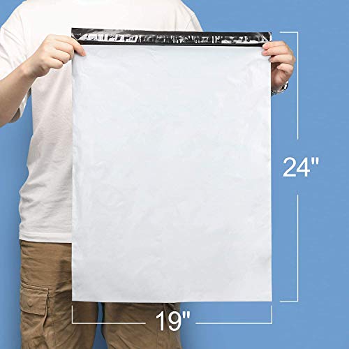 Switory 100pc 48.3cmx61cm Grandes Bolsas para Envíos, Anuncios de correo de polietileno blanco, sobres de envío Sobres de correo Bolsas para embalaje