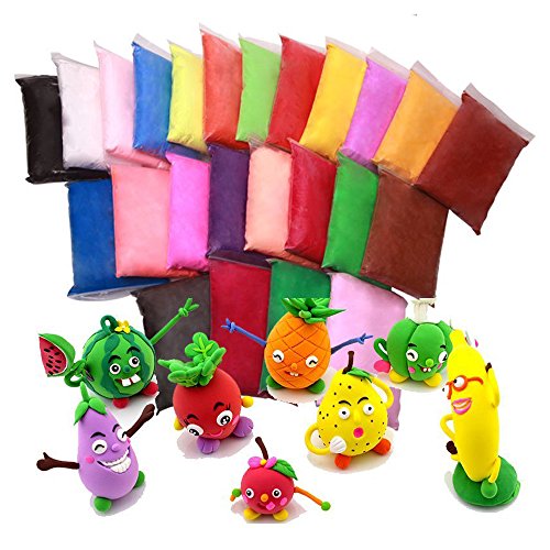 SWZY Fluffy Slime Kit, 24 Colors Air Dry Clay Ultra Light Modeling Polymer Clay Set Soft Modeling Dough Wonderful DIY Educational Creative Gift for Kids SWZY Fluffy Slime Kit, 24 Colors Air Dry Clay Ultra Light Modeling Polymer Clay Set Soft Modeling Dough Wonderful DIY Educational Creative Gift for Kids