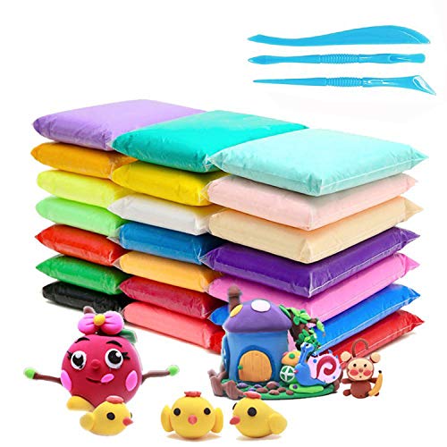SWZY Fluffy Slime Kit, 24 Colors Air Dry Clay Ultra Light Modeling Polymer Clay Set Soft Modeling Dough Wonderful DIY Educational Creative Gift for Kids SWZY Fluffy Slime Kit, 24 Colors Air Dry Clay Ultra Light Modeling Polymer Clay Set Soft Modeling Dough Wonderful DIY Educational Creative Gift for Kids