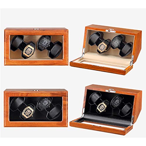 SXM Estuche de bobinado automático de Madera Quad Watch Winder Storage Box Display for 4 Relojes (Color : B)