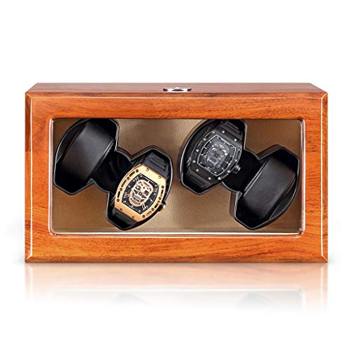 SXM Estuche de bobinado automático de Madera Quad Watch Winder Storage Box Display for 4 Relojes (Color : B)