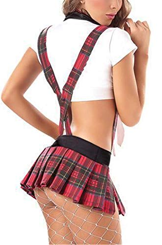 SxyBox Picardias Mujer Sexy Disfraz Enfermera Colegiala Cosplay Lenceria Erotica Ropa Interior Conjuntos Club Mini Vestidos para Navidad Halloween