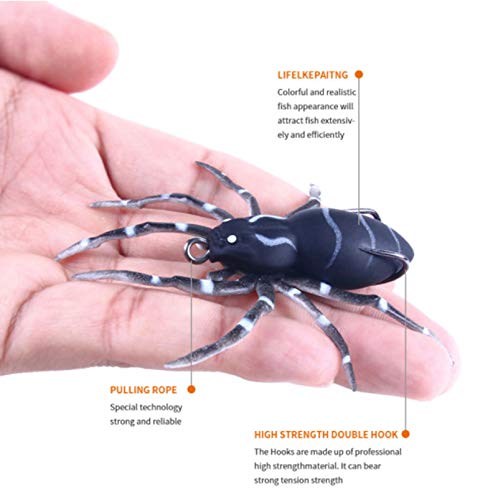 SYANO Cebo de araña, 8 cm, 7 g, Bionic, cebo de pesca con diseño realista para lucio, perca, lucioperca (A)