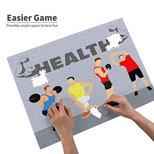 SYDIYIWL Fitness Is Wealth - Rompecabezas de madera, 520 piezas, juego de rompecabezas SYDIYIWL Fitness Is Wealth - Rompecabezas de madera, 520 piezas, juego de rompecabezas