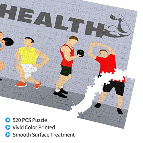 SYDIYIWL Fitness Is Wealth - Rompecabezas de madera, 520 piezas, juego de rompecabezas SYDIYIWL Fitness Is Wealth - Rompecabezas de madera, 520 piezas, juego de rompecabezas