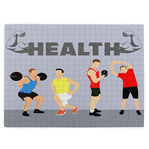 SYDIYIWL Fitness Is Wealth - Rompecabezas de madera, 520 piezas, juego de rompecabezas SYDIYIWL Fitness Is Wealth - Rompecabezas de madera, 520 piezas, juego de rompecabezas