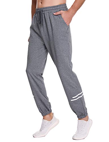 Sykooria Pantalones de Chándal de Algodón para Hombre Pantalones Deportivos Suaves para Correr Gimnasio Fitness Jogging