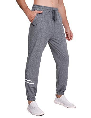 Sykooria Pantalones de Chándal de Algodón para Hombre Pantalones Deportivos Suaves para Correr Gimnasio Fitness Jogging