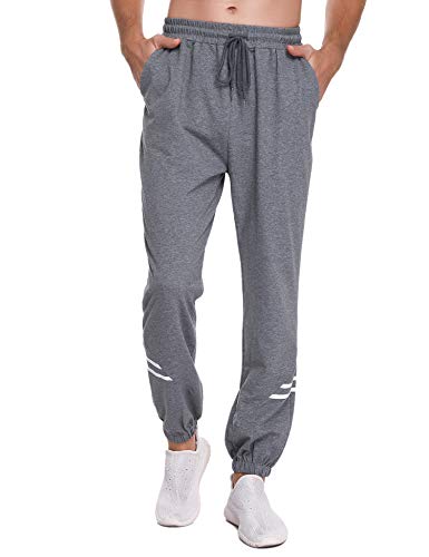 Sykooria Pantalones de Chándal de Algodón para Hombre Pantalones Deportivos Suaves para Correr Gimnasio Fitness Jogging