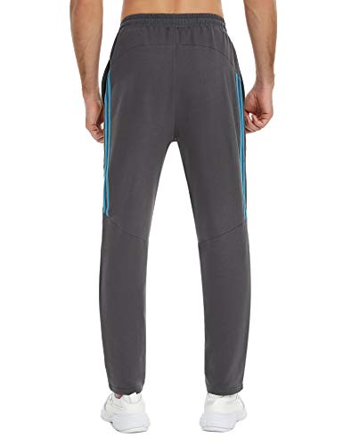 Sykooria Pantalones Deportivos para Hombre de Algodón Jogger de Ajustado Pantalón Chándal con Bolsillos Cordón y Trabillas para Toallas Correr Entrenamiento Ciclismo Gimnasio