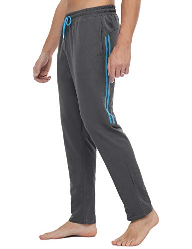 Sykooria Pantalones Deportivos para Hombre de Algodón Jogger de Ajustado Pantalón Chándal con Bolsillos Cordón y Trabillas para Toallas Correr Entrenamiento Ciclismo Gimnasio