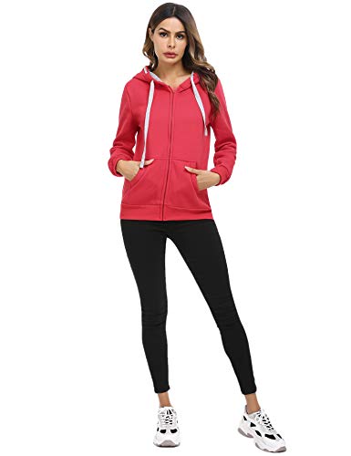Sykooria Sudadera con Capucha para Mujer Flannel Chaqueta Deportivo con Cremallera y 2 Bolsillo Invierno Otoño para Mujeres Casual Correr Fitness Sykooria Sudadera con Capucha para Mujer Flannel Chaqueta Deportivo con Cremallera y 2 Bolsillo Invierno Otoño para Mujeres Casual Correr Fitness