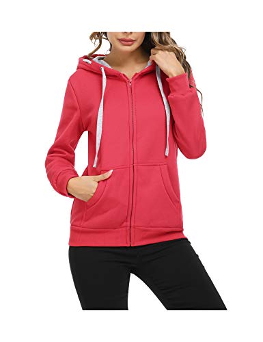 Sykooria Sudadera con Capucha para Mujer Flannel Chaqueta Deportivo con Cremallera y 2 Bolsillo Invierno Otoño para Mujeres Casual Correr Fitness Sykooria Sudadera con Capucha para Mujer Flannel Chaqueta Deportivo con Cremallera y 2 Bolsillo Invierno Otoño para Mujeres Casual Correr Fitness