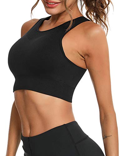 Sykooria Sujetador Deportivo Deporte para Mujer Ropa Interior Mujer Push Up con Almohadillas Extraíbles Espalda Deportiva Bra Deporte sin Costuras para Yoga Fitness Run Ejercicio Correr