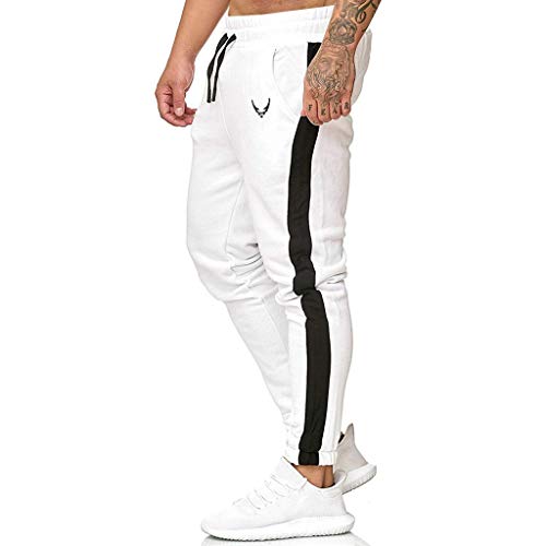 Sylar Pantalones Deportivos Hombre Pantalones Largos para Hombre Pantalones De Rayas Hombre Pantalones Chandal Hombre Cinturón De Cintura Elástico Jogging Pantalones Pitillo