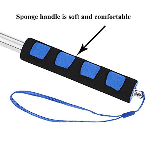 sylbx 2pcs astas Bandera telescópicas, asta Bandera Mano Acero Inoxidable, 2m asta Bandera telescópica con Mango Esponja, Tour Camping Banner Bandera Sign Plegable Bastones, Azul/Verde sylbx 2pcs astas Bandera telescópicas, asta Bandera Mano Acero Inoxidable, 2m asta Bandera telescópica con Mango Esponja, Tour Camping Banner Bandera Sign Plegable Bastones, Azul/Verde