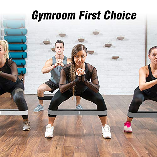 SYOSIN Bandas Elásticas Fitness, Set de 3 Bandas de Resistencia Musculacion, 3 Nivel de Resistencia para Gluteos, Cadera, Piernas, Brazos, Yoga, Pilates, Crossfit con Bolsa de Almacenamiento
