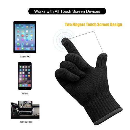 SYOSIN Guantes de Invierno, Guantes Tejidos Cálidos con Pantalla Táctil para Ciclismo Bicicleta Moto Cámping Excursionismo Corriendo Conducción Trabajando para Hombre y Mujer SYOSIN Guantes de Invierno, Guantes Tejidos Cálidos con Pantalla Táctil para Ciclismo Bicicleta Moto Cámping Excursionismo Corriendo Conducción Trabajando para Hombre y Mujer