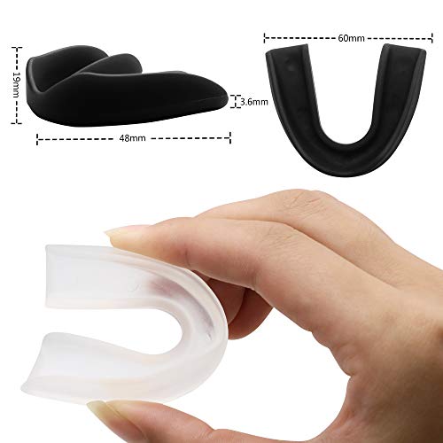 SYOSIN Protector bucal de Ajuste Personalizado para Rugby, Hockey, Boxeo, fútbol, Baloncesto, Lacrosse, MMA, con Funda de Transporte de 3 Protectores bucales SYOSIN Protector bucal de Ajuste Personalizado para Rugby, Hockey, Boxeo, fútbol, Baloncesto, Lacrosse, MMA, con Funda de Transporte de 3 Protectores bucales