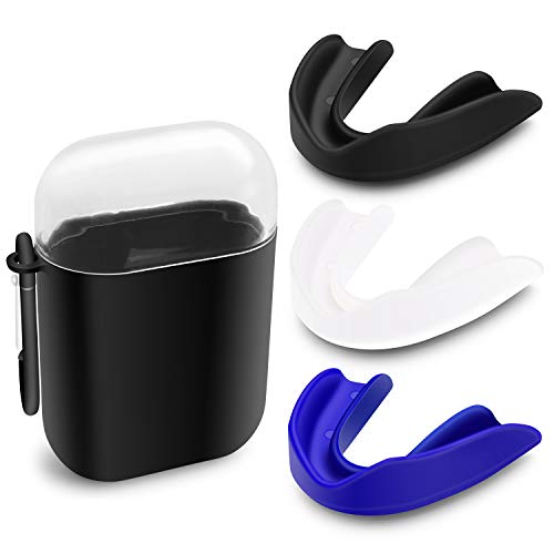 SYOSIN Protector bucal de Ajuste Personalizado para Rugby, Hockey, Boxeo, fútbol, Baloncesto, Lacrosse, MMA, con Funda de Transporte de 3 Protectores bucales SYOSIN Protector bucal de Ajuste Personalizado para Rugby, Hockey, Boxeo, fútbol, Baloncesto, Lacrosse, MMA, con Funda de Transporte de 3 Protectores bucales